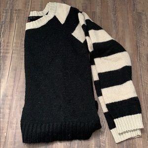 Black and cream sweater